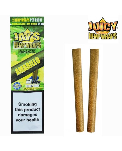 Blunt de chanvre Amarillo Boîte de 25 paquets | JUICY JAY'S
