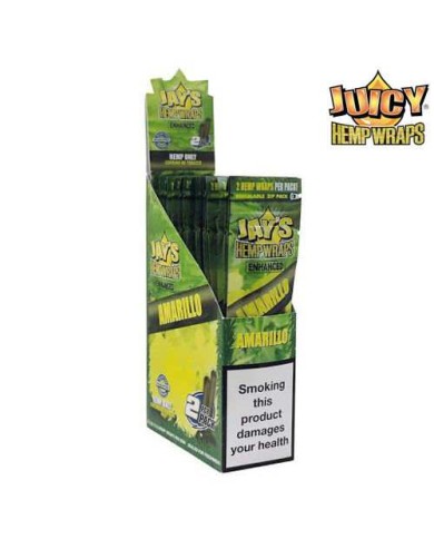 Blunt de chanvre Amarillo Boîte de 25 paquets | JUICY JAY'S