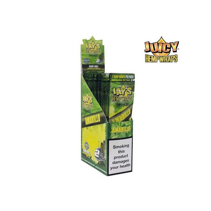 Blunt de chanvre Amarillo Boîte de 25 paquets | JUICY JAY'S