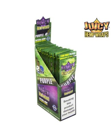 Blunt de chanvre Purple Boîte de 25 paquets | JUICY JAY'S
