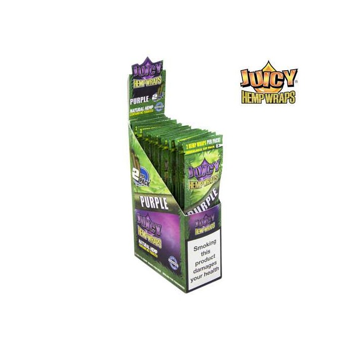 Blunt de chanvre Purple Boîte de 25 paquets | JUICY JAY'S