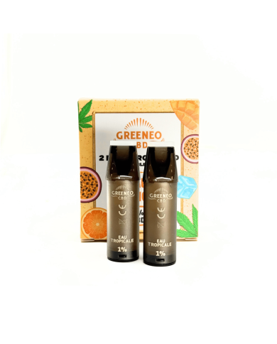 Cartouches CBD EAU TROPICALE - 2 pcs | GREENEO