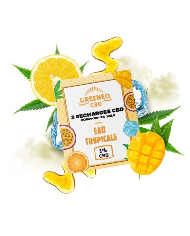 Cartouches CBD EAU TROPICALE - 2 pcs | GREENEO