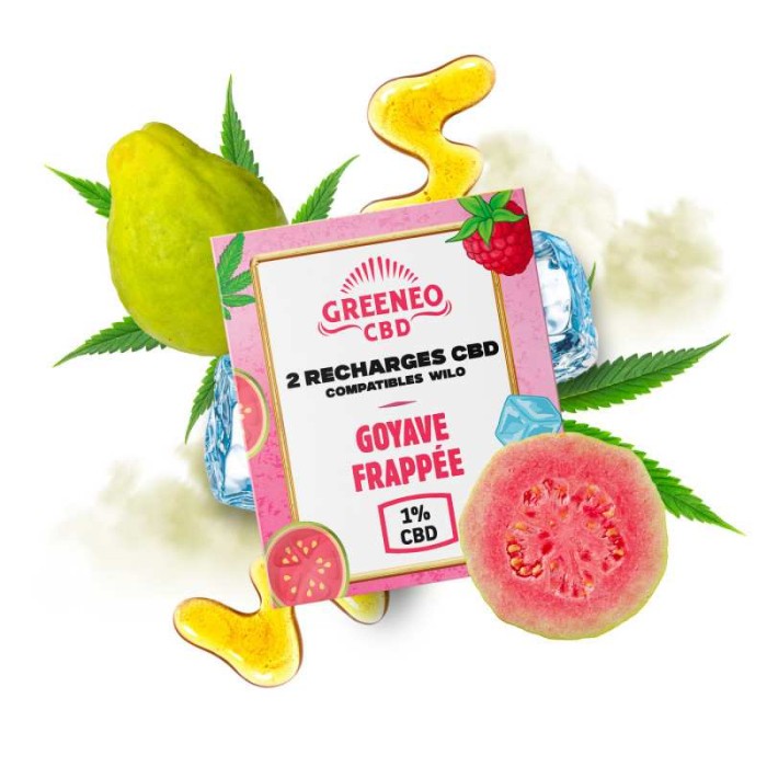 Cartouches CBD GOYAVE FRAPPÉE - 2 pcs | GREENEO