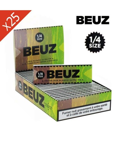 Boite de 25 carnets de feuilles 1/4 non blanchies à rouler BEUZ