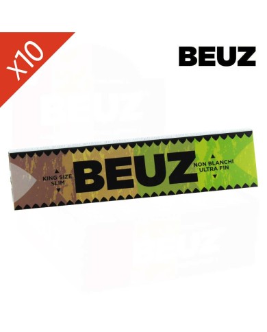 Lot de 10 Carnets Feuilles à Rouler Brown Slim BEUZ