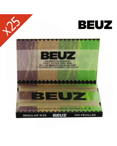 Boite de 25 Carnets Feuilles à rouler BEUZ Brown Regular