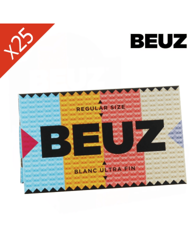 Boite de 25 Carnets Feuilles à rouler BEUZ Blanc Regular