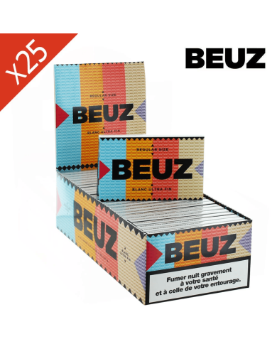 Boite de 25 Carnets Feuilles à rouler BEUZ Blanc Regular
