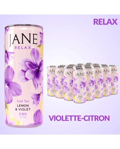 Pack de 6 Thé CBD violette citron bio | JANE