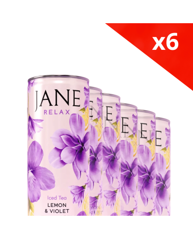Pack de 6 Thé CBD violette citron bio | JANE