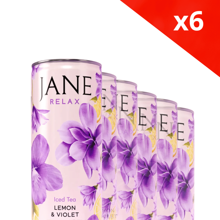 Pack de 6 Thé CBD violette citron bio | JANE