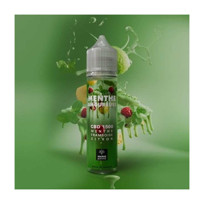 E-liquide CBD Menthe Amoureuse 50ml Marie Jeanne - Menthe Framboise Citron (1500mg)