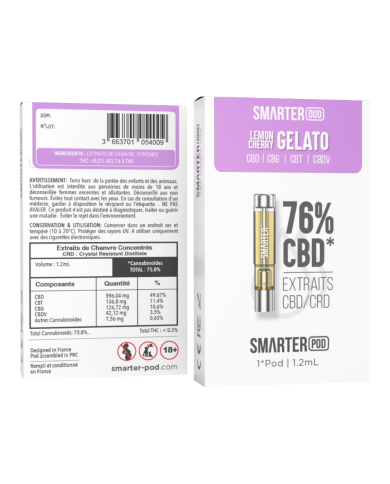 Pod CBD Smarter Duo Gelato 76% CRD
