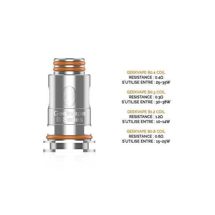 Resistances B Coil Geekvape (pack de 5) (0.6 Ohms)