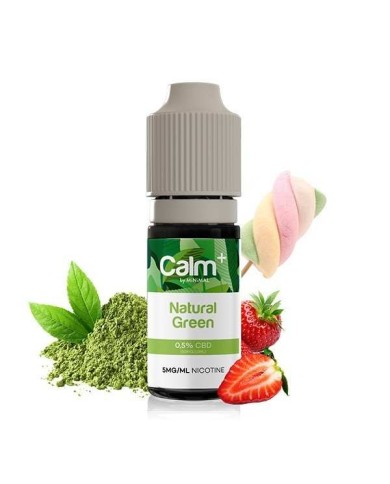 E-liquide CBD Natural Green 10ml Calm+ FUU - Chanvre Fraise Guimauve (20 mg/ml)