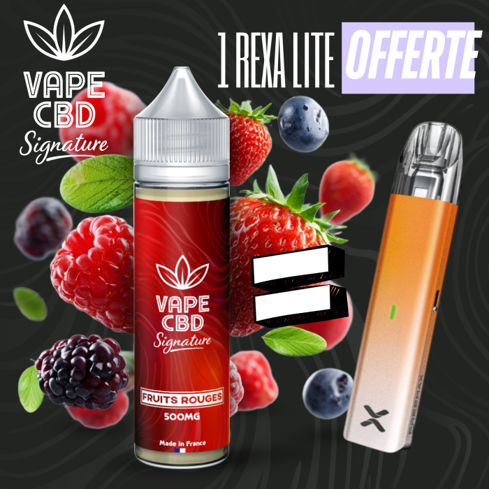 Pack eliquide CBD Fruits Rouges Vape CBD Signature 50ml (500mg)