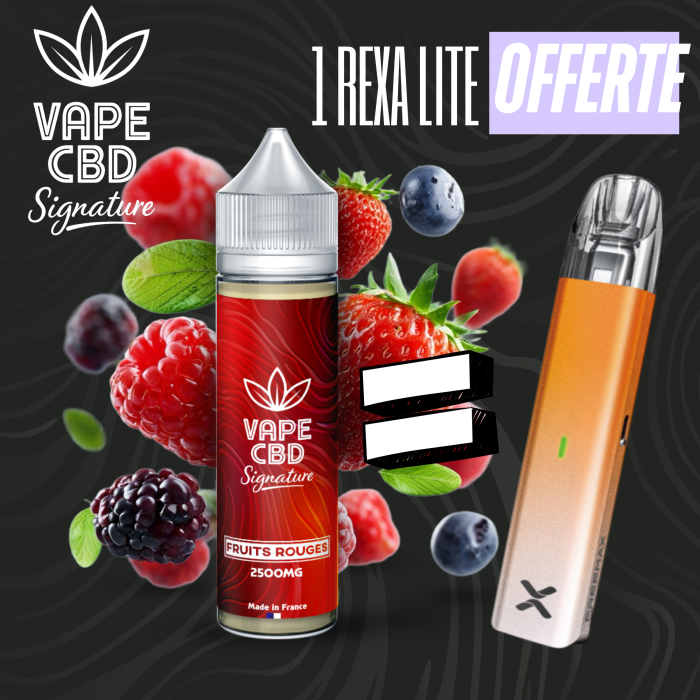 Pack eliquide CBD Fruits Rouges Vape CBD Signature 50ml (500mg)