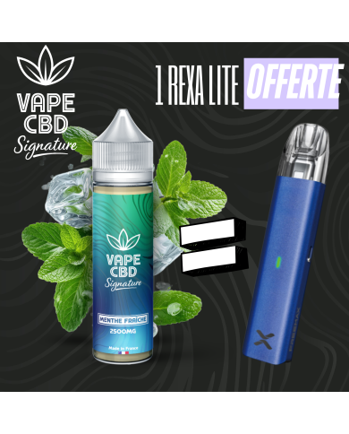 Pack eliquide CBD Menthe Fraîche Vape CBD Signature 50ml (1500mg)