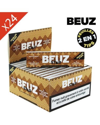 Feuilles à rouler Beuz Star Slim Non Blanchies + Filtres