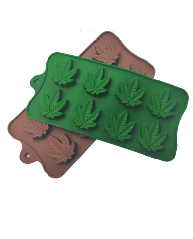 Moule silicone feuilles de cannabis (Brun)