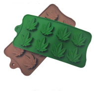 Moule silicone feuilles de cannabis (Brun)