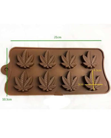 Moule silicone feuilles de cannabis (Brun)