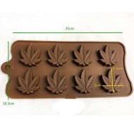Moule silicone feuilles de cannabis (Brun)