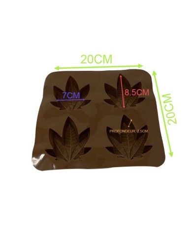 Moule alimentaire 4 compartiments marron