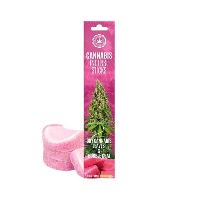 Bâtonnets d'encens cannabis Bubblegum